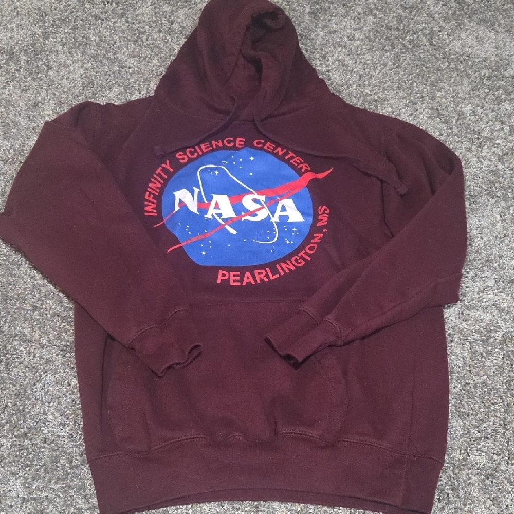Official NASA hoodie From Science Center - Small - Worn Once - Maroon / Burgundy